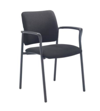 Florence Fabric Arm Chair - Black Frame